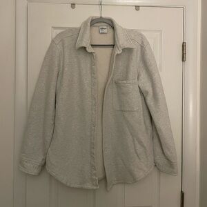 Aritzia heather gray TNA sweat fleece shacket